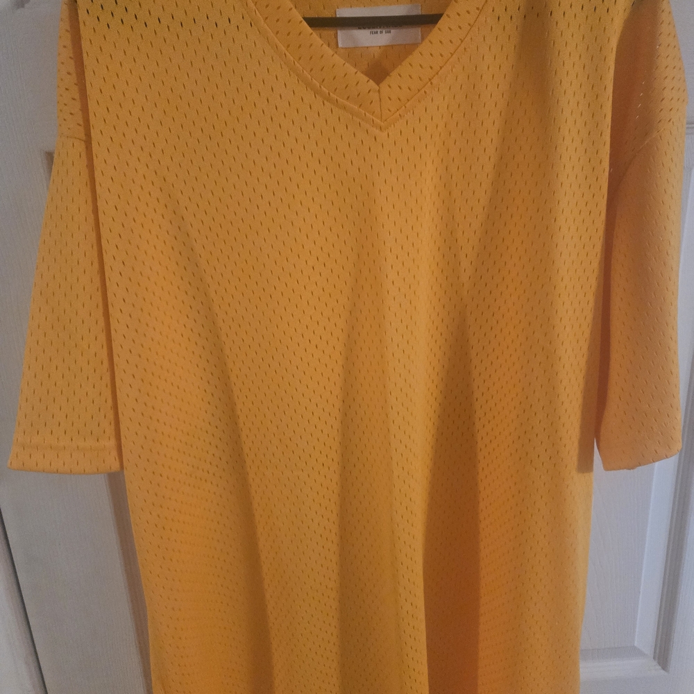 Fear of God Essentials Yellow Mesh Top